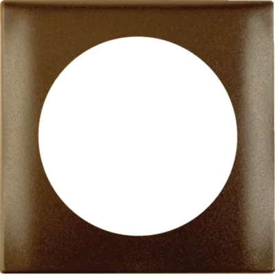 Berker Rahmen 1-fach Integro Flow 918272501 | Steckdosenabdeckung | Thermoplast matt | Braun RAL 8017 | 59,5x59,5 mm
