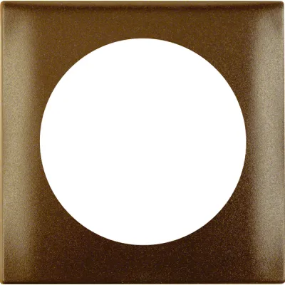 Berker Rahmen 1-fach Integro Flow 918272501 | Steckdosenabdeckung | Thermoplast matt | Braun RAL 8017 | 59,5x59,5 mm
