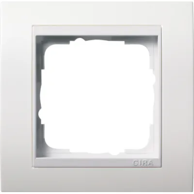 Gira Abdeckrahmen 1-fach 0211803 | Rahmen Event | Kunststoff | bruchsicher | Unterputz | reinweiß glänzend