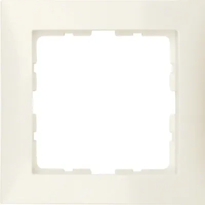Berker Rahmen 1-fach S.1 | Abdeckrahmen Kunststoff Duroplast | glänzend weiß RAL1013 | Unterputz