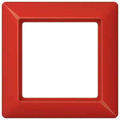 JUNG Rahmen 1-fach AS581BFRT | Abdeckrahmen Unterputz | bruchsicher Thermoplast | glänzend | IP44 | Rot RAL 3003