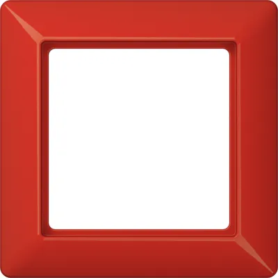 JUNG Rahmen 1-fach AS581BFRT | Abdeckrahmen Unterputz | bruchsicher Thermoplast | glänzend | IP44 | Rot RAL 3003