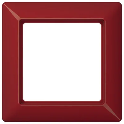 JUNG Rahmen 1-fach AS581BFRT | Abdeckrahmen Unterputz | bruchsicher Thermoplast | glänzend | IP44 | Rot RAL 3003