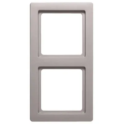 Berker Rahmen 2-fach Q.1 10126084 | Abdeckrahmen Unterputz | matt lackiert | Duroplast | alu samt | IP20 | 151,5x80,5 mm