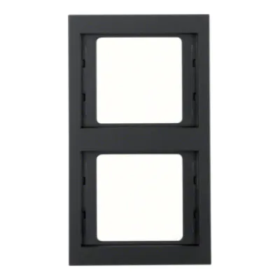 Berker Rahmen 2-fach senkrecht K.1 13237006 | Abdeckrahmen Unterputz | anthrazit matt | Kunststoff | halogenfrei | IP20