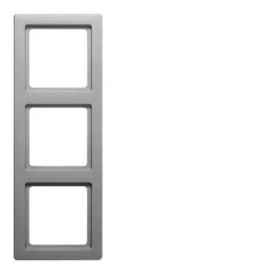 Berker Rahmen 3fach Q.1 10136084 | Abdeckrahmen Unterputz matt Aluminium | Kunststoff Duroplast | horizontal & vertikal