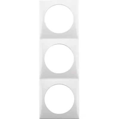 Berker Rahmen 3-fach Integro Flow 918192519 | Geräteeinbaukanal | waagerecht & senkrecht | polarweiß | glänzend