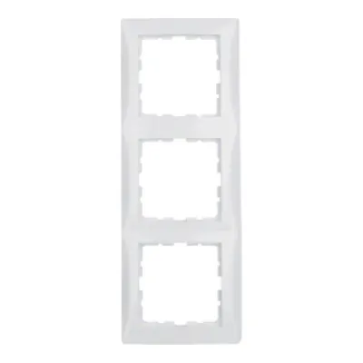 Berker Rahmen 3-fach S.1 10138989 | Abdeckrahmen Kunststoff Duroplast | glänzend polarweiß RAL 9010