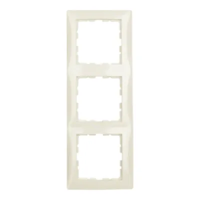Berker Rahmen 3fach S.1 10138982 | Abdeckrahmen UP | Duroplast Kunststoff | glänzend | halogenfrei | weiß