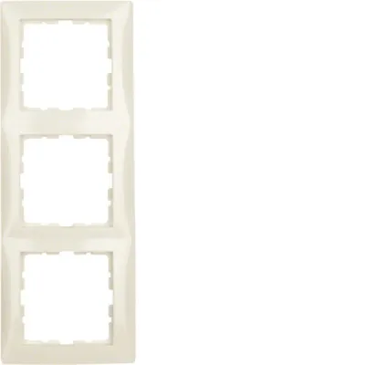 Berker Rahmen 3fach S.1 10138982 | Abdeckrahmen UP | Duroplast Kunststoff | glänzend | halogenfrei | weiß
