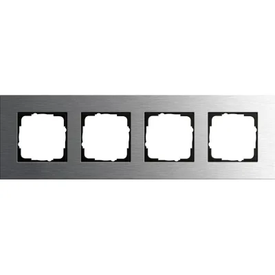 GIRA Abdeckrahmen 4-fach Esprit 0214219 | Edelstahl gebürstet | Unterputz | horizontal & vertikal | IP21