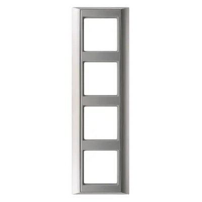 JUNG Rahmen 4-fach AP584AL | Schalterrahmen | waagerecht & senkrecht | Unterputz | Kunststoff Thermoplast | Aluminium