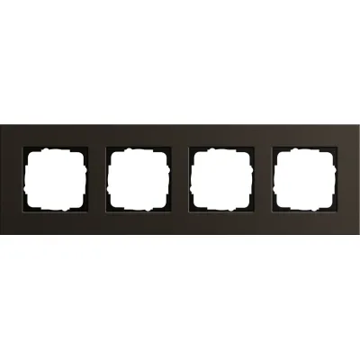 GIRA Abdeckrahmen 4-fach Esprit 0214127 | Aluminium Braun eloxiert | Kunststoff | horizontal & vertikal | halogenfrei