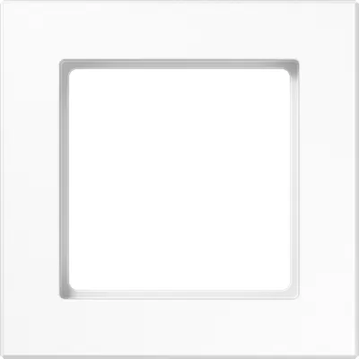 JUNG Rahmen 1-fach | AC 581 WW | Abdeckrahmen Duroplast glänzend | 84x84 mm | alpinweiß | waagerecht/senkrecht