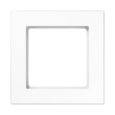 JUNG Rahmen 1-fach | AC 581 WW | Abdeckrahmen Duroplast glänzend | 84x84 mm | alpinweiß | waagerecht/senkrecht