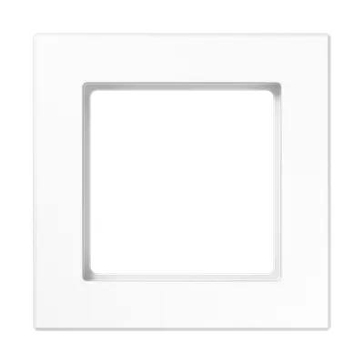 JUNG Rahmen 1-fach | AC 581 WW | Abdeckrahmen Duroplast glänzend | 84x84 mm | alpinweiß | waagerecht/senkrecht