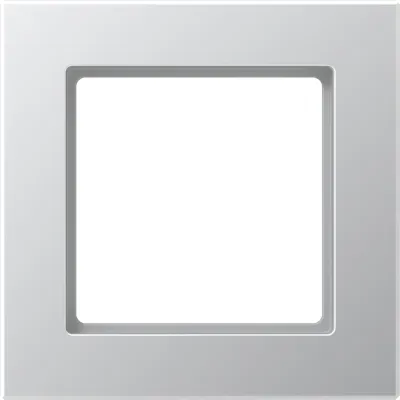 JUNG Rahmen 1-fach | AC 581 AL | Unterputz | 84x84mm | Duroplast | Kunststoff | Aluminium | waagerecht/senkrecht