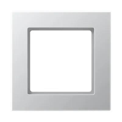 JUNG Rahmen 1-fach | AC 581 AL | Unterputz | 84x84mm | Duroplast | Kunststoff | Aluminium | waagerecht/senkrecht