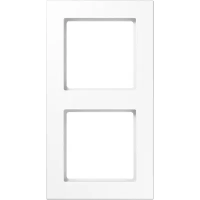 JUNG Rahmen 2-fach | Unterputz | waagerecht/senkrecht | Duroplast glänzend | 84x155mm | alpinweiß