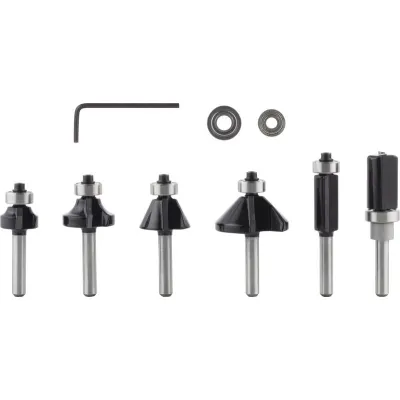 Rand- und Kantenfräser-Set, 6-teilig (1/4"-Schaft)