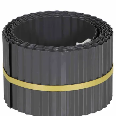Rasenkante Metall grau 6m x 15cm
