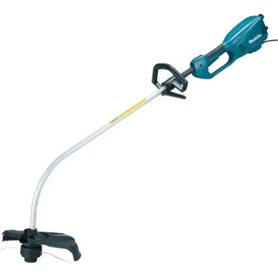 Makita Elektro-Rasentrimmer UR3500 700W | 35 cm Schnittkreis | 180° schwenkbarer Kopf | Teleskopstiel | blau-schwarz