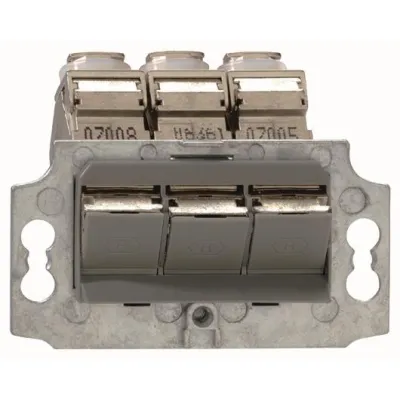 Rutenbeck Anschlussdose 139104100 | Cat.6A Modularanschlussdose 3-fach | 3x RJ45 | geschirmt | Unterputz | grau RAL7035