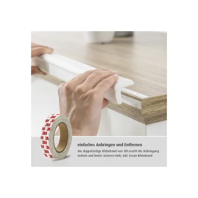 Reer Kantenschutz Soft 82040 | Schaumstoff, bissfest, schadstoffgeprüft, 2x1m | extra weich | Weiß