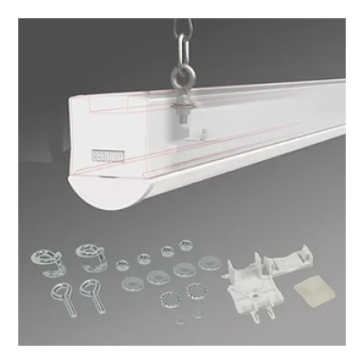 Regiolux Kunststoffabhänger KAH 59102000100 | Montage-Zubehör M6 für PFL, ILG 1200/1500 | Weiß | 1 Paar