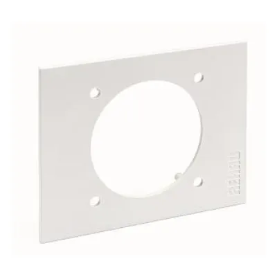 OBO Bettermann Geräteblende BRK BL CEE rws 6133591 | Abdeckung CEE-Steckdose SIGNA BASE | 80mm | PC/ABS | RAL 9010 Weiß