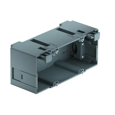 OBO Bettermann Geräteeinbaudose BRK GD 2CEE | CEE 2-fach | Anschlussraum | Zugentlastung | 60 mm | Kunststoff | grau