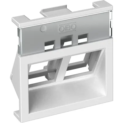 OBO Bettermann Keystone-Träger BRK Key A45 | 6121084 | Modulträger 45x45 mm | reinweiß RAL9010 | Kunststoff