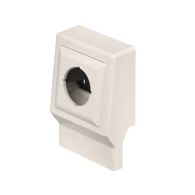 Rehau Geräteträger SL-K 1f SL ETler5070 cws | Sockelleistenkanal 50x20 mm | 1-fach | Kunststoff | IP40 | cremeweiß