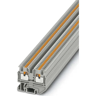 PHOENIX CONTACT Mini-Durchgangsklemme MPT 1,5/S 3248100 | 0,14-1,5 mm² | 500V | 17,5A | Push-in | NS15 | 2-polig | grau