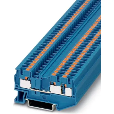 PHOENIX CONTACT Durchgangsklemme PT 4-TWIN BU | 3211775 | Reihenklemme Hutschiene | 0,2–6 mm² | 32A | 800V | blau