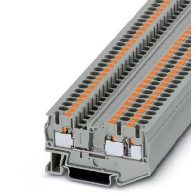 Phoenix Contact Durchgangsklemme PT 4-TWIN 3211771 | Push-in | 0,2-6 mm² | 800 V | 32 A | 1 Etage | Hutschiene | Grau