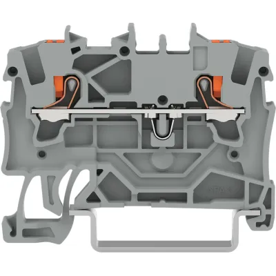 WAGO 2-Leiter-Durchgangsklemme 2201-1201 | Reihenklemme 0,25–2,5 mm² | Push-in CAGE CLAMP | 18A 800V | grau