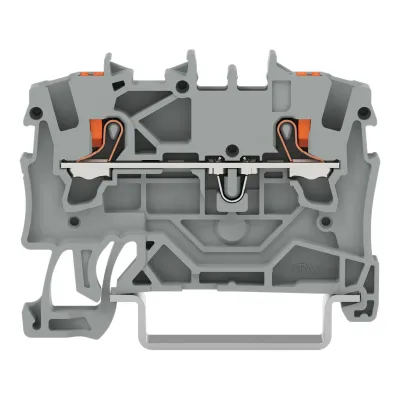 WAGO 2-Leiter-Durchgangsklemme 2201-1201 | Reihenklemme 0,25–2,5 mm² | Push-in CAGE CLAMP | 18A 800V | grau