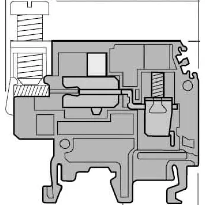 ABB Neutralleitertrennklemme M10/10.NT 1SNA125121R0600 | Schraubanschluss | 0,5-16 mm² | 57A | 400V | Hutschiene | blau