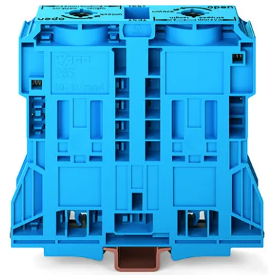 WAGO 2-Leiter-Durchgangsklemme 285-1184 | Reihenklemme 50-185 mm² | POWER CAGE CLAMP | 353 A | für Hutschiene | blau