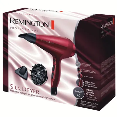Remington Silk Haartrockner | 2400W | Ionen | Keramik | Diffusor | Rot