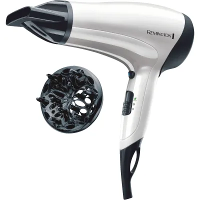 Remington D3015 Haartrockner | 2000W | Ionen-Technologie | Diffusor | 3 Heizstufen | Weiß