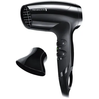 Remington Haartrockner D5000 | 1800 Watt | kompakt & leicht | 3 Heiz- & 2 Gebläsestufen | Eco-Modus | schwarz