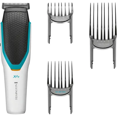 Remington Haarschneider HC4000 | Power X Series | Edelstahlklingen | 33 Schnittstufen | Akku/Netz | Weiß/Schwarz