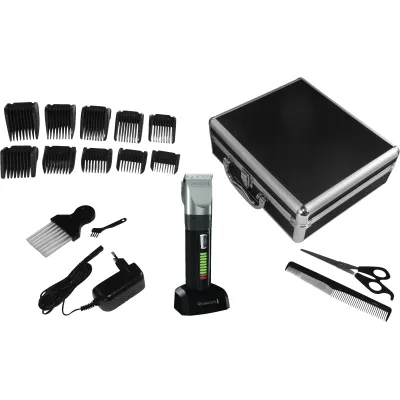 Remington Haarschneider HC5810 Genius | Keramikklinge | 10 Aufsätze 0,8–40mm | Akku/Netz | LED | Alukoffer | Schwarz