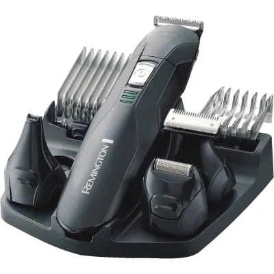 Remington Bartschneider PG6030 | All-in-One Trimmer | Titan-Klingen | kabellos | 6 Aufsätze | Schwarz