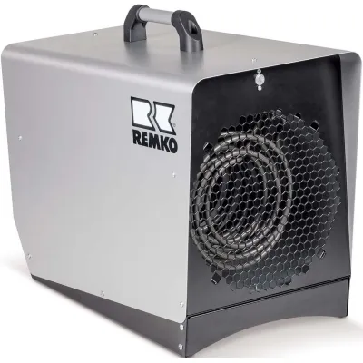 Remko Elektro-Heizgerät EM 6000 | 2068384 | 6 kW 400V | mobil | Raumthermostat | 500 m³/h | Edelstahl | Silber