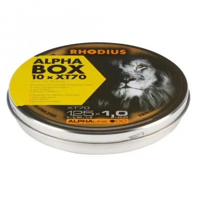 RHODIUS Trennscheiben XT70 208226 | Edelstahl/Stahl | 125x1,0mm | 10 Stück | extradünn | für Winkelschleifer | silber