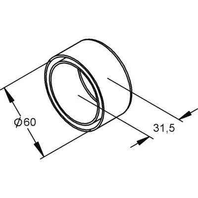 RICO Schutztülle Endtülle 151V9-A | Kabelschutzrohr Ø 60 mm | PVC Kunststoff | steckbar | unbehandelt