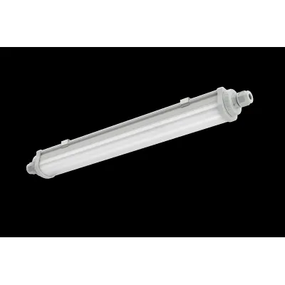 RIDI LED-Feuchtraumleuchte PFSB2 0600FLLG840O0250 | 17W | 2280lm | 4000K neutralweiß | IP65 | Deckenanbau | grau